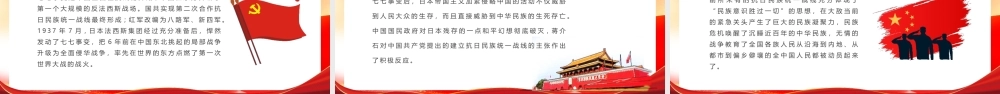 七七事变缅怀先烈铭记历史纪念卢沟桥事变PPT模板.pptx