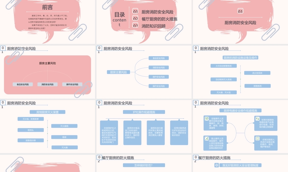 119消防日酒店厨房消防知识培训PPT普及消防知识PPT课件（带内容）.pptx
