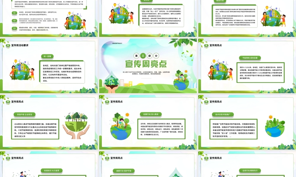2022年节能宣传周及全国低碳日PPT绿色出行节能减排PPT课件（带内容）.ppt