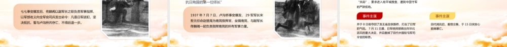 纪念卢沟桥事变七七事变学习PPT课件（带内容）.pptx