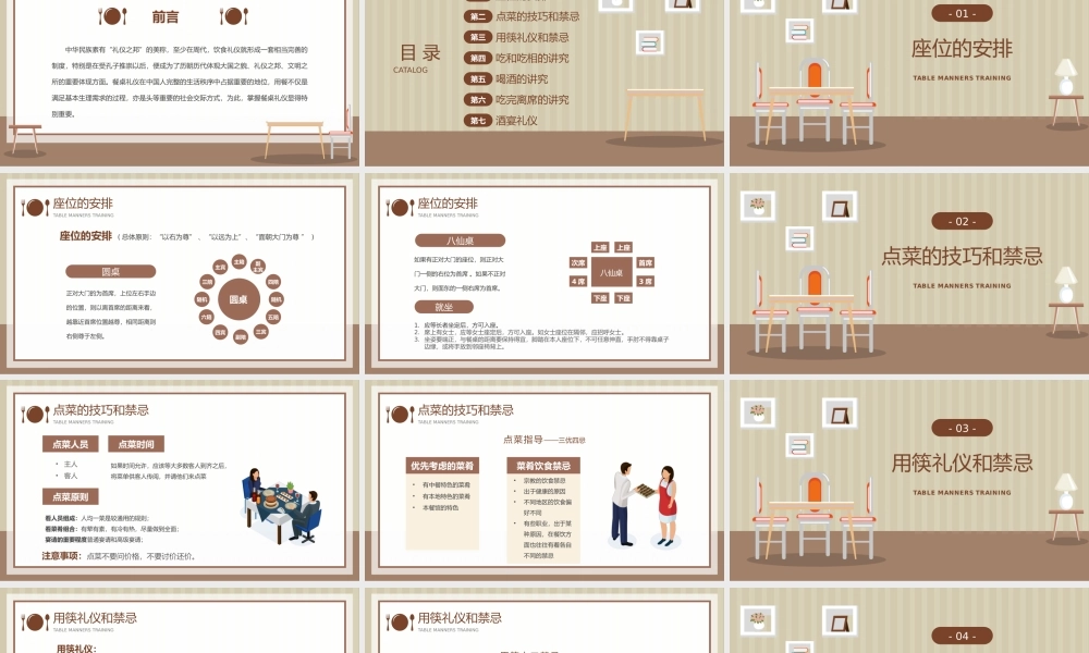 餐桌礼仪培训PPT座位安排点菜技巧PPT课件（带内容）.pptx