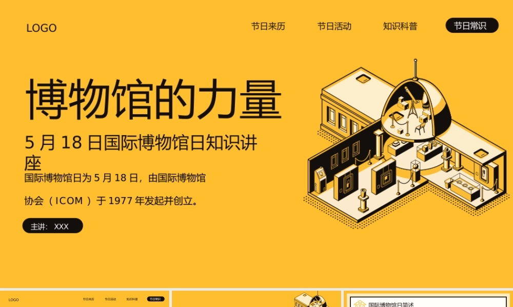 518国际博物馆日知识介绍宣传PPT博物馆的力量PPT课件（带内容）.pptx