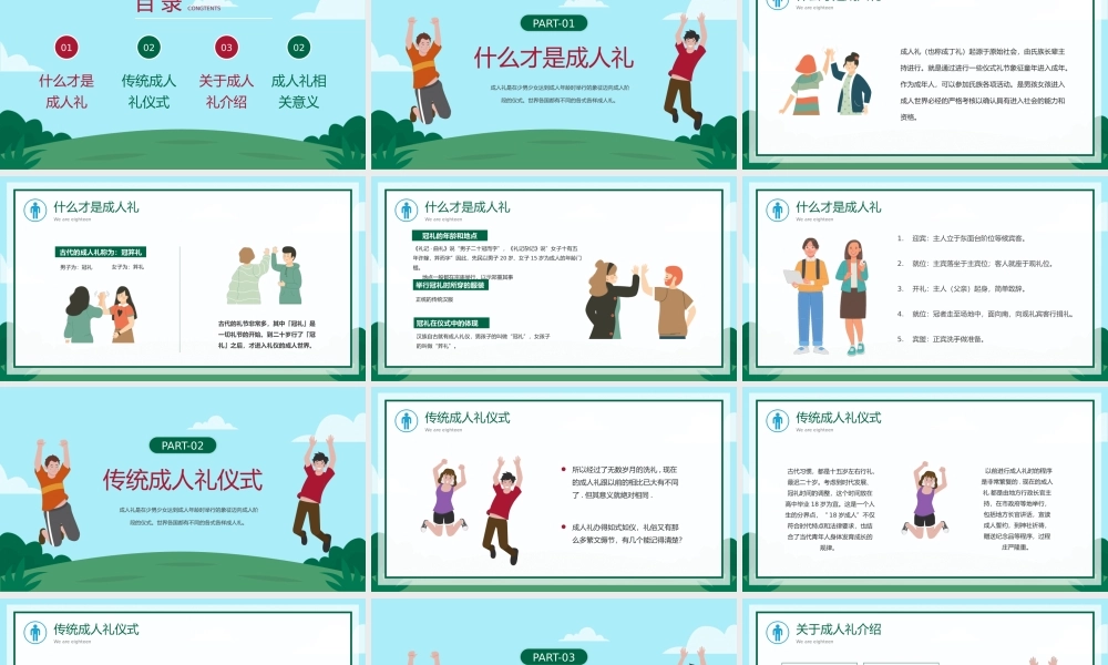 我们十八啦十八岁成人礼介绍宣传PPT课件（带内容）.pptx