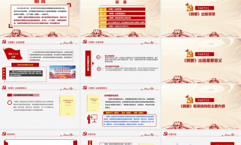 《总体国家安全观学习纲要》2022年出版全文PPT.ppt