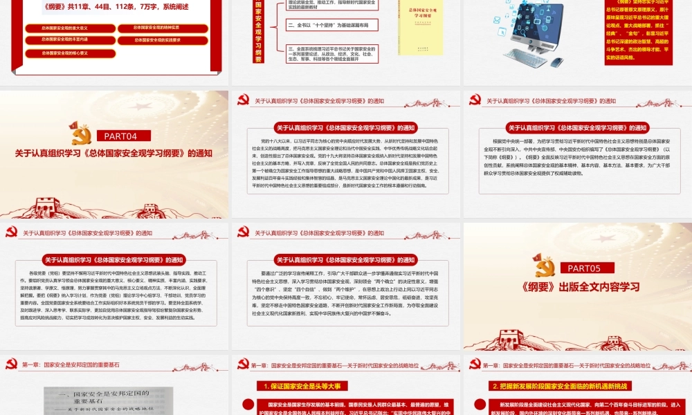 《总体国家安全观学习纲要》2022年出版全文PPT.ppt