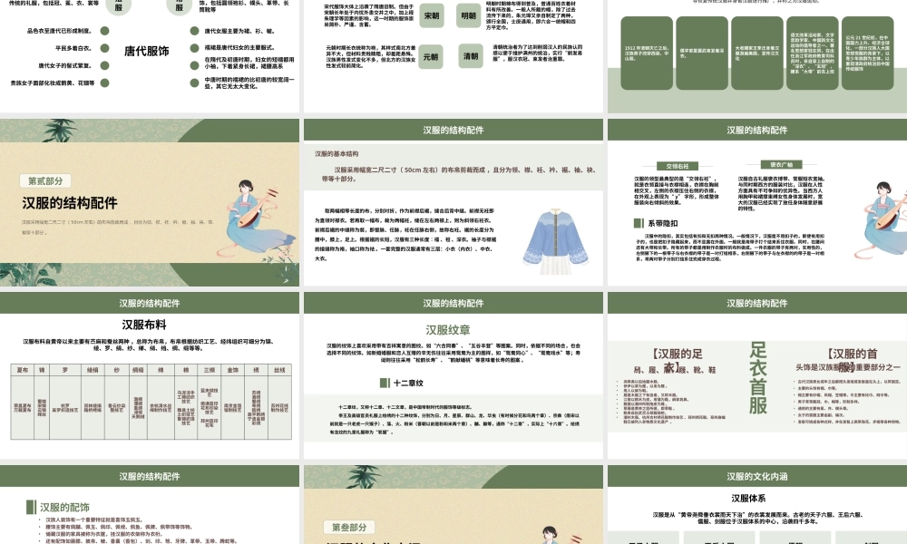 中国风汉服服饰传统历史文化PPT模板.pptx