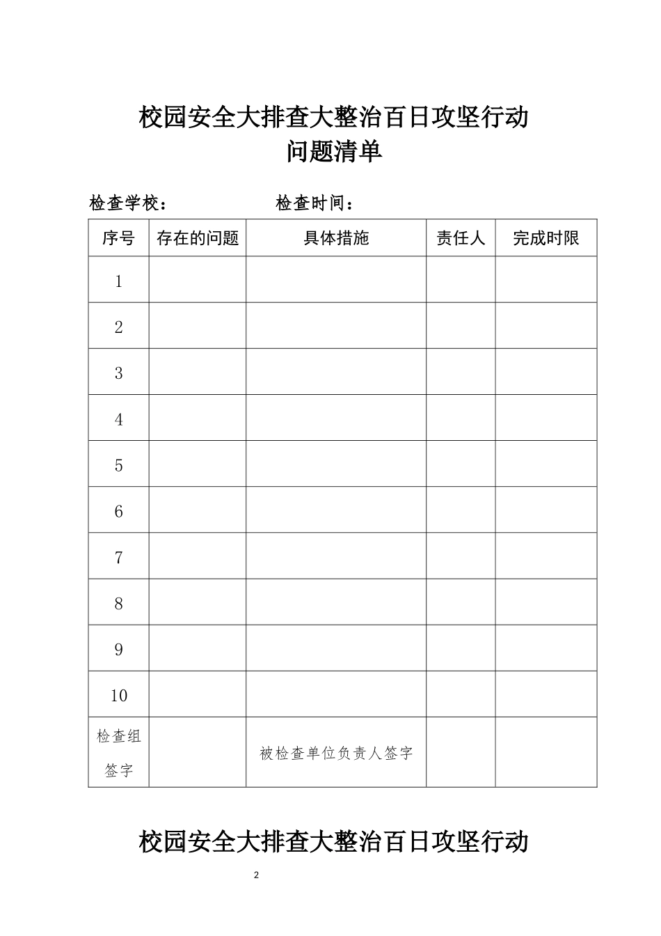 XXXX校园安全大排查大整治周报.docx_第2页