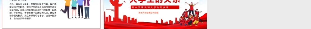 新中国建设和大学生的关系动态PPT模板.pptx