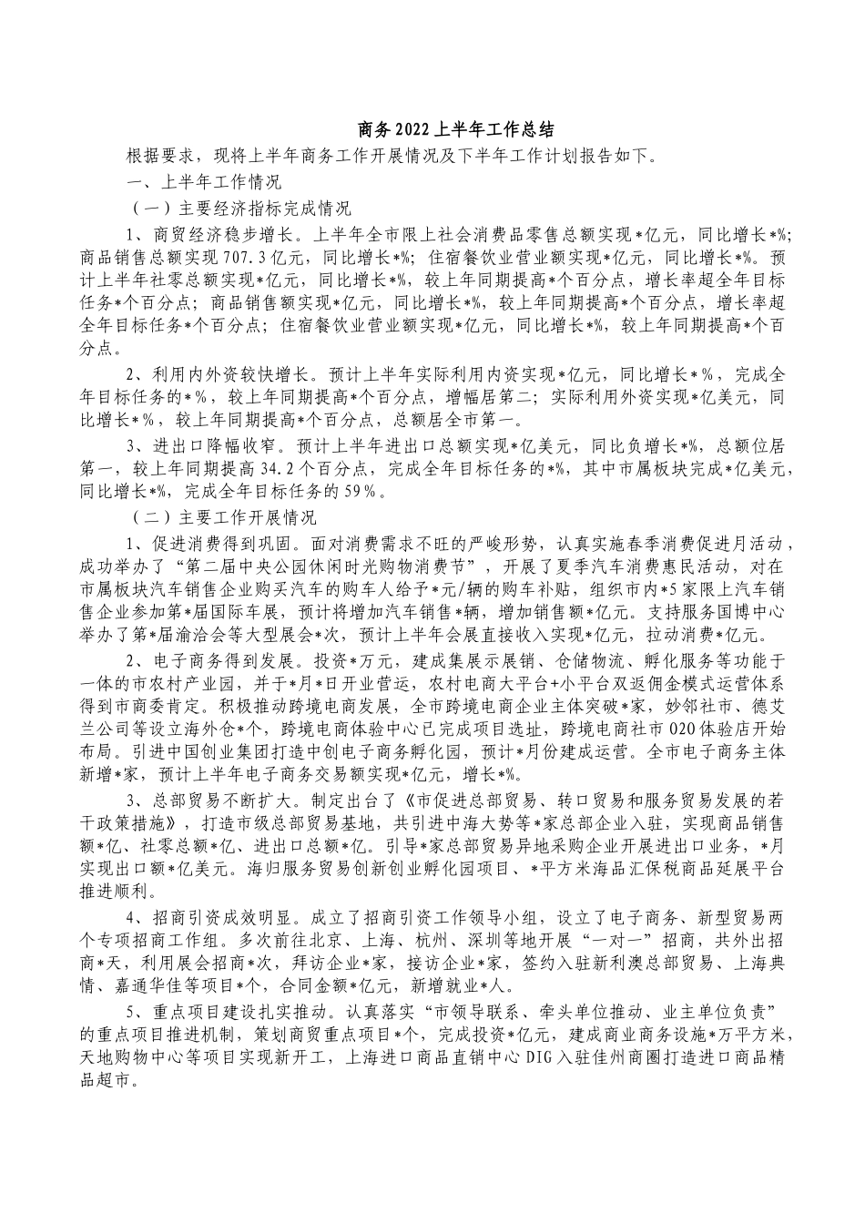 商务2022上半年工作总结.docx_第1页