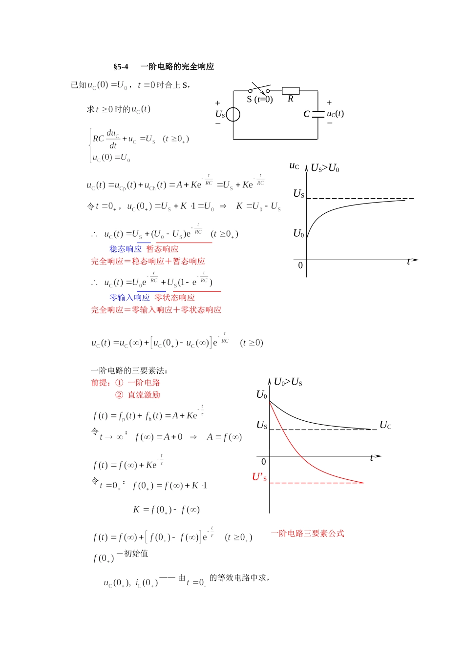 5-4一阶电路的完全响应.doc_第1页