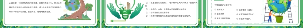 绿色简约植物节能减排大赛PPT模板.pptx