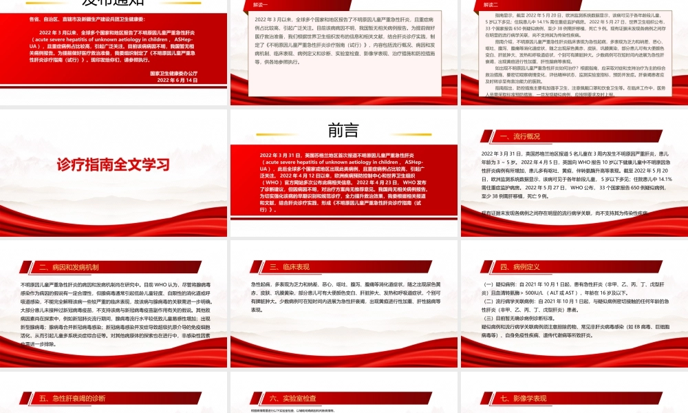 2022《不明原因儿童严重急性肝炎诊疗指南（试行）》全文学习PPT课件（带内容）.pptx