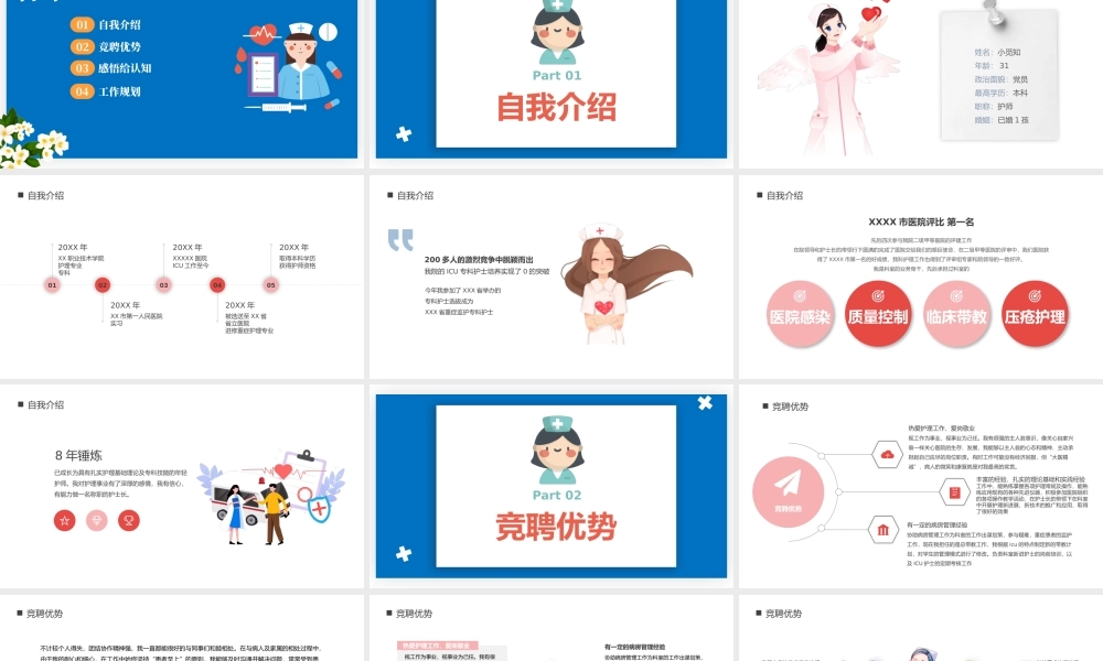 2022后备护士长竞聘PPT医院护士长个人竞聘简历PPT课件（带内容）.pptx