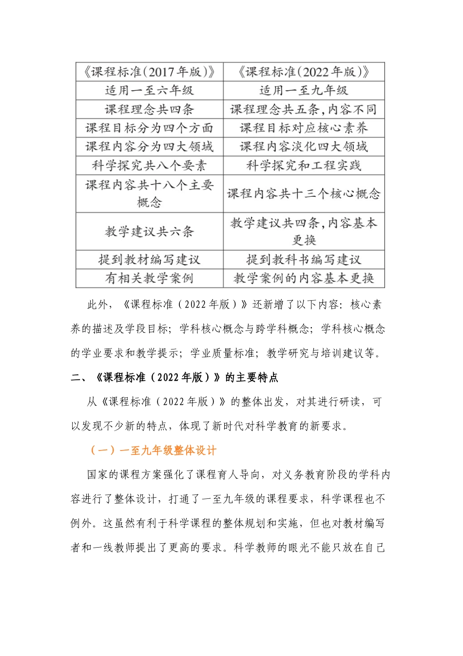 【新课标解读】《义务教育科学课程标准（2022年版）》的主要特点与教学建议教研辅导报告.docx_第2页