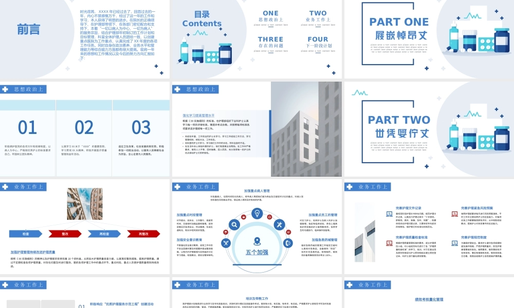 2022外科护士长年终总结报告PPT课件（带内容）.ppt