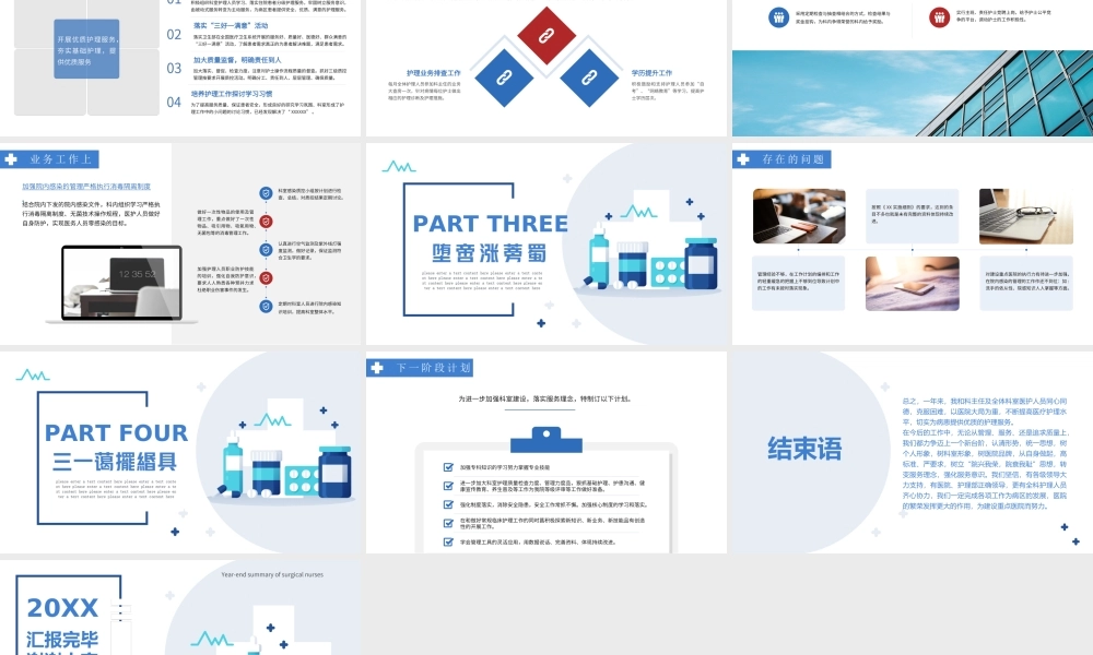 2022外科护士长年终总结报告PPT课件（带内容）.ppt