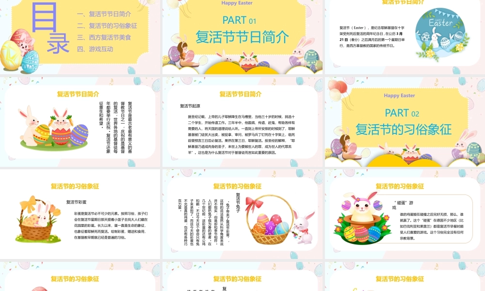 幼儿园复活节介绍主题班会PPT课件（带内容）.pptx