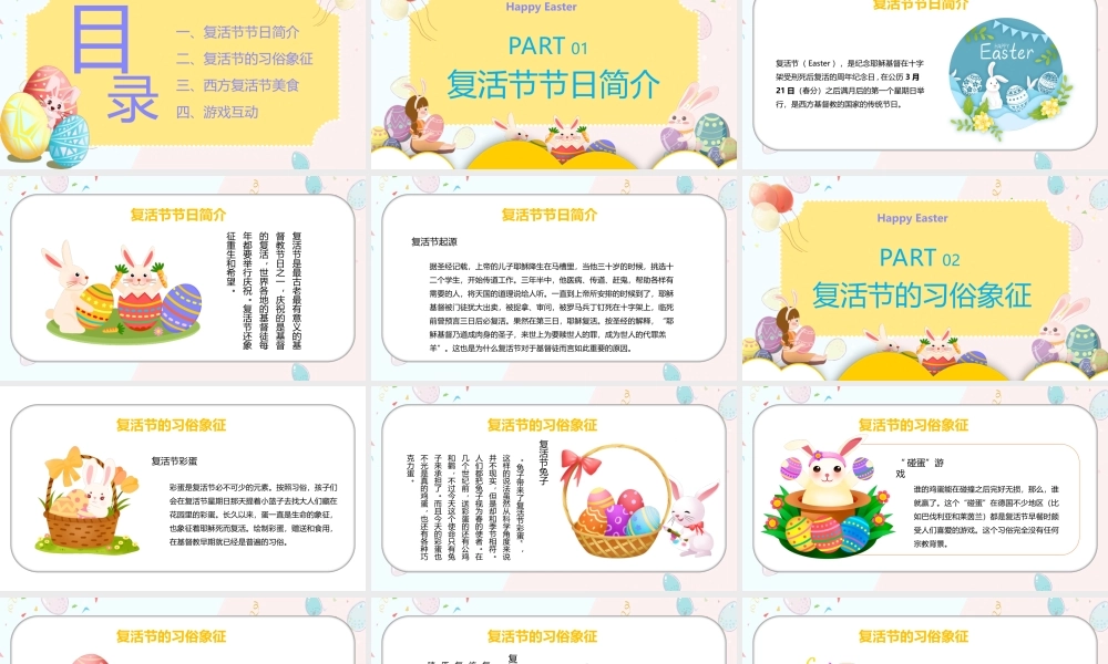 幼儿园复活节介绍主题班会PPT课件（带内容）.ppt