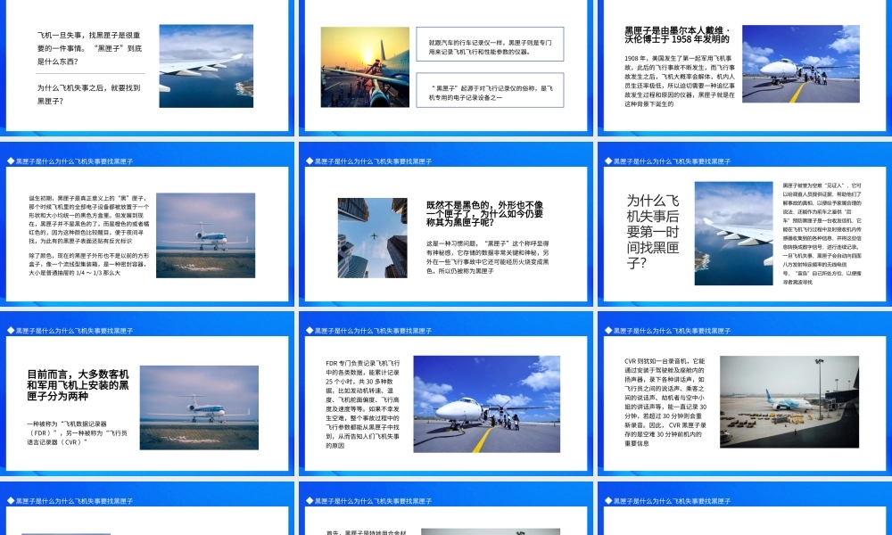 黑匣子是什么PPT为什么飞机失事要找黑匣子PPT课件（带内容）.ppt