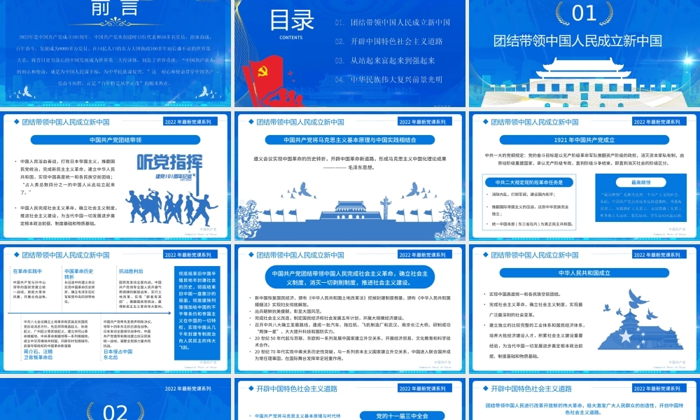 热烈庆祝中国共产党建党101周年PPT迎七一重温党史PPT课件（带内容）.ppt