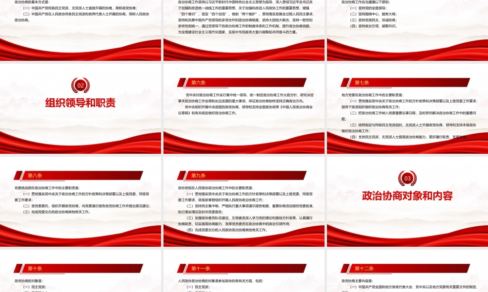 2022《中国共产党政治协商工作条例》全文学习PPT课件（带内容）.pptx