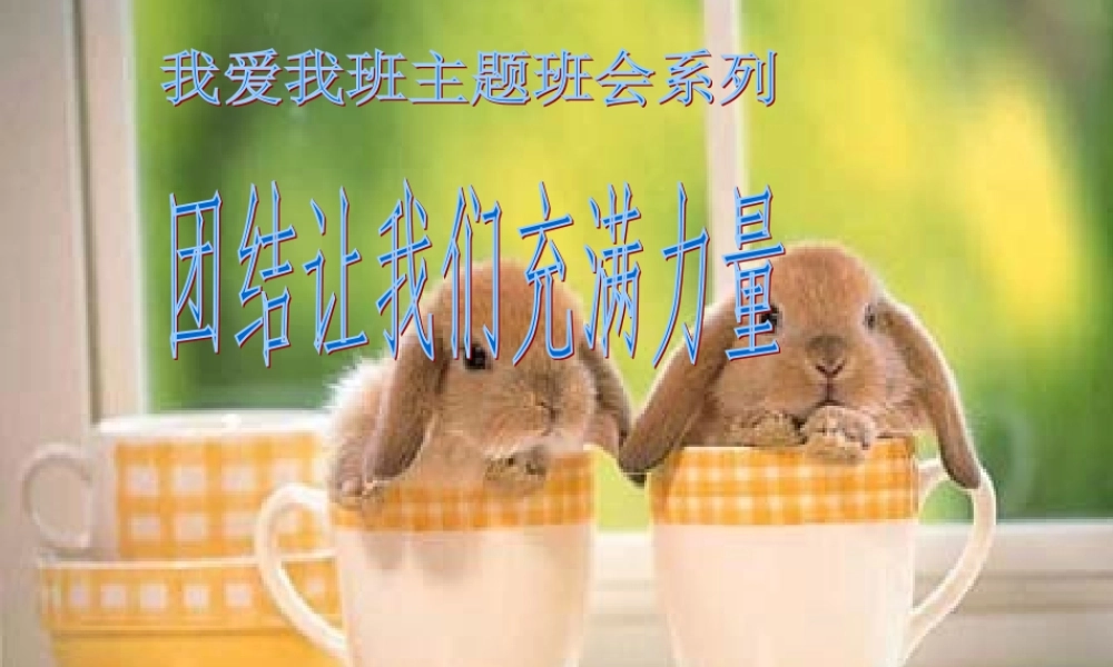团结让我们充满力量.ppt