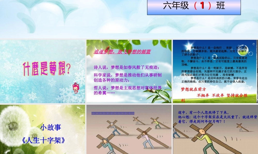 放飞梦想主题班会.ppt