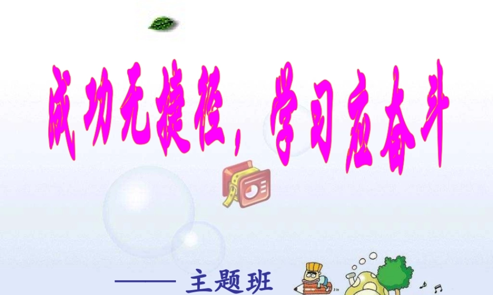 成功无捷径学习应奋斗.ppt