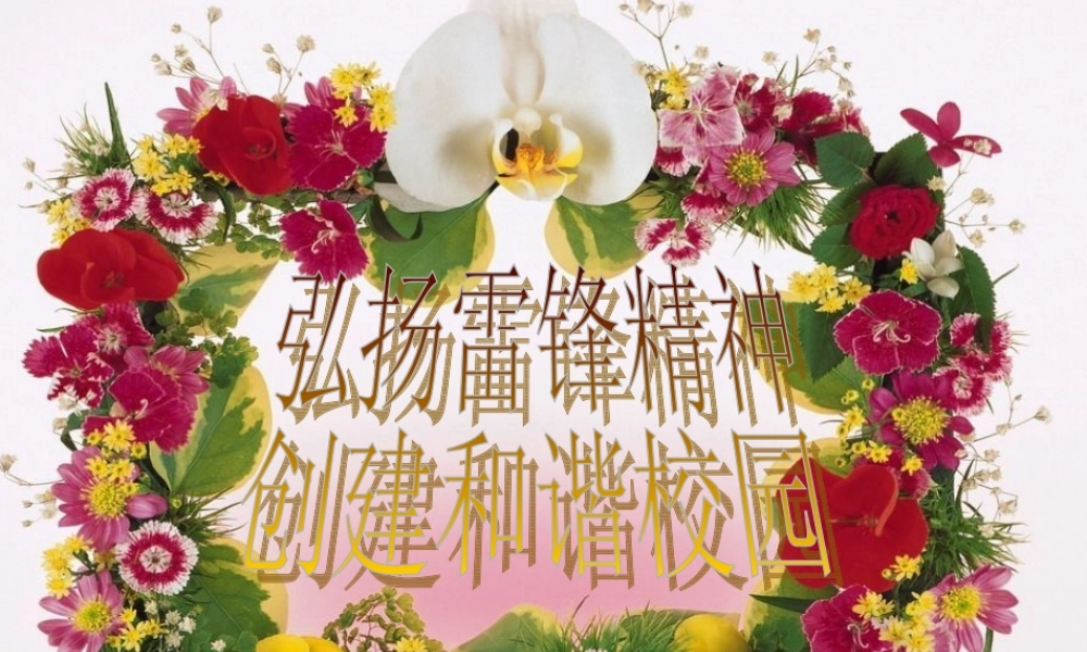 弘扬雷锋精神创建和谐校园.ppt