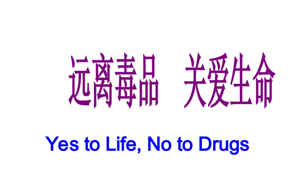 远离毒品珍爱生命.ppt