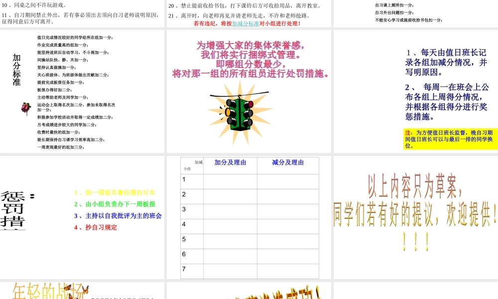 班级自习纪律班会.ppt