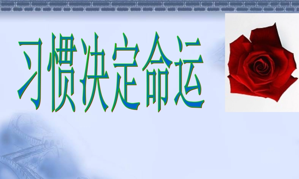 好习惯与坏习惯.ppt