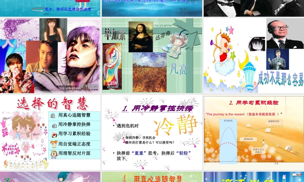 班会课件：选择的智慧成功的基石.ppt
