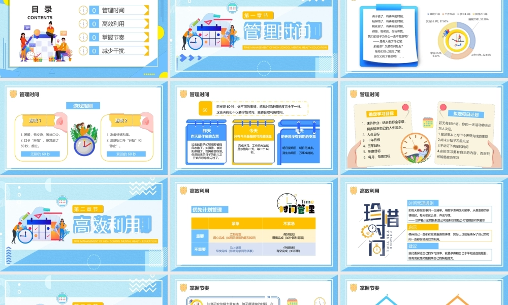 时间管理培训PPT高效利用时间减少干扰PPT课件（带内容）.ppt