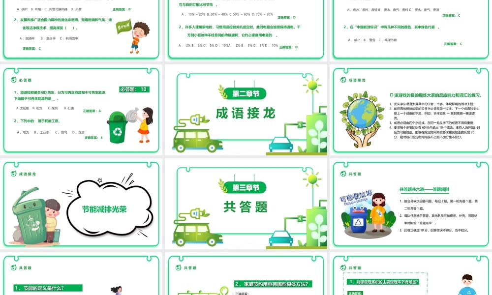2022节能减碳绿色出行全国节能减排大赛PPT节能减碳绿色出行PPT课件（带内容）.ppt