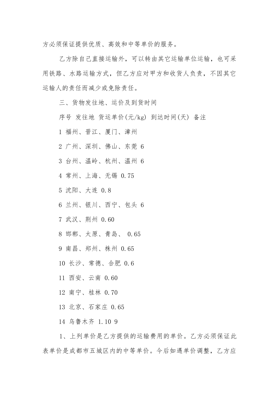 国际公路货物运输标准版合同协议最新5篇.docx_第2页
