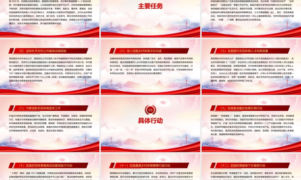 学习2022《关于推进“十四五”农民体育高质量发展的指导意见》全文PPT课件（带内容）.pptx