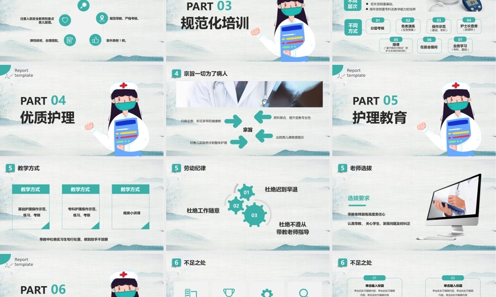 2022护士长述职报告工作总结报告PPT课件（带内容）.pptx