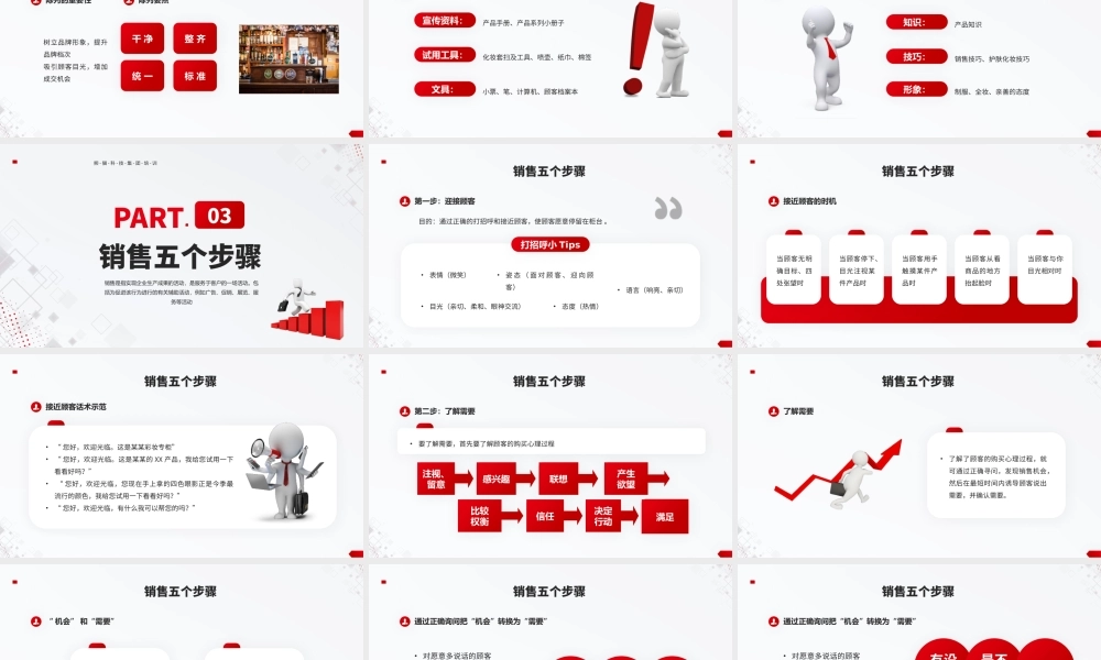 红色商务风销售技巧培训PPT模板.pptx