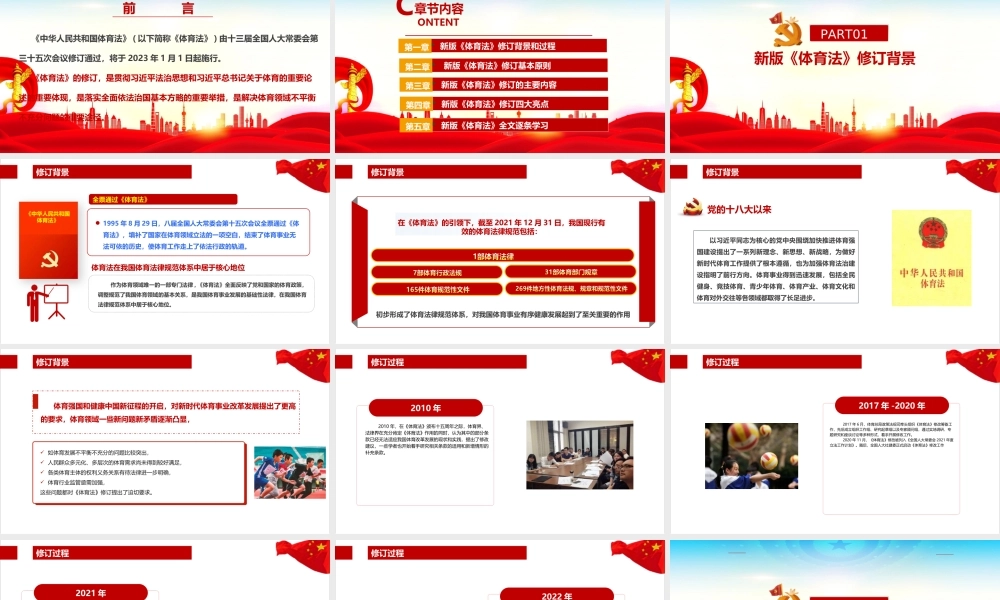 重点内容2022年修订《体育法》专题课件PPT.ppt