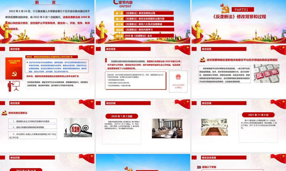 重点内容2022《反垄断法》专题PPT.ppt