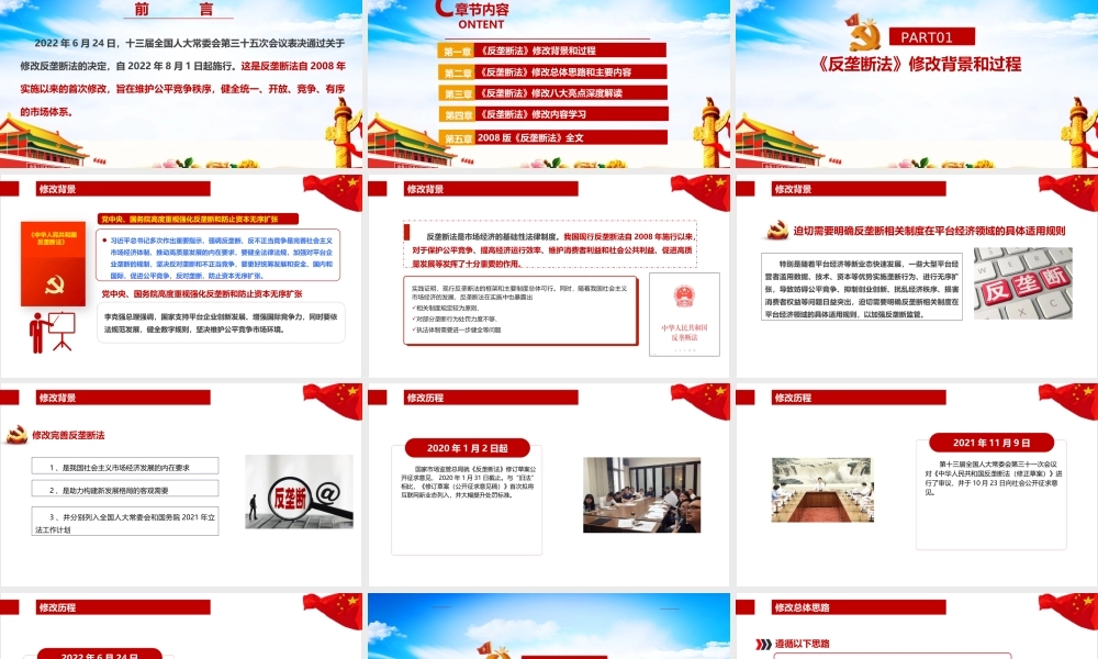 2022年《反垄断法》修订背景、亮点重点PPT.ppt