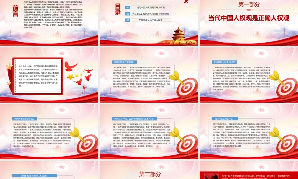 弘扬正确人权观PPT为正确认识和把握人权贡献了中国智慧PPT课件（带内容）.ppt