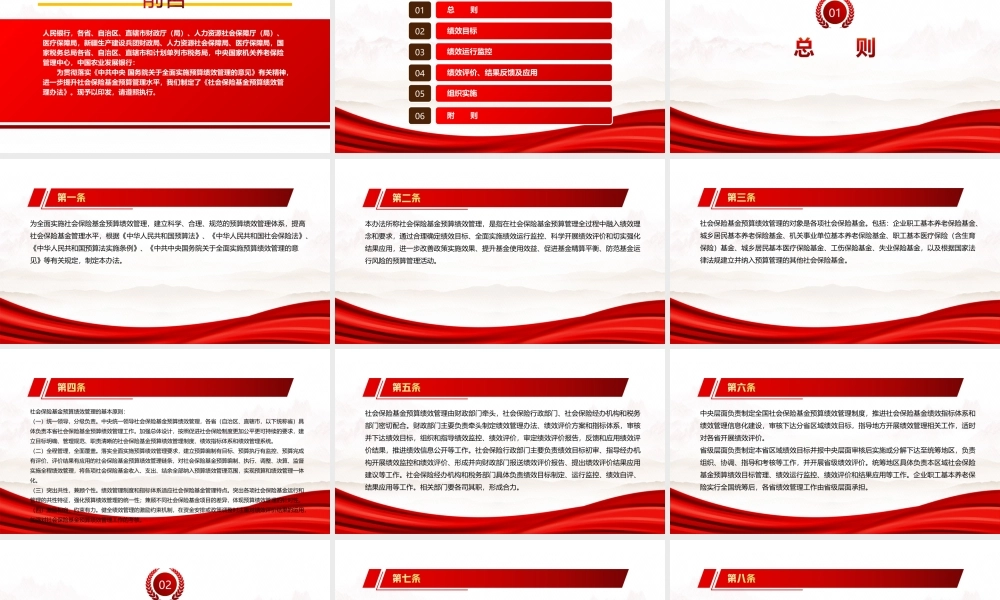 2022《社会保险基金预算绩效管理办法》全文学习PPT课件（带内容）.ppt