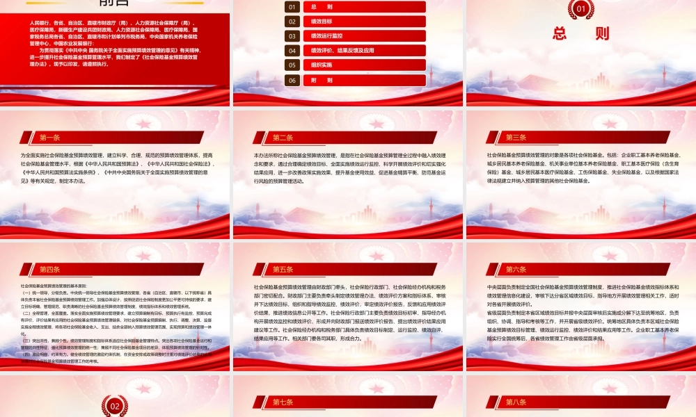 2022《社会保险基金预算绩效管理办法》PPT课件（带内容）.pptx