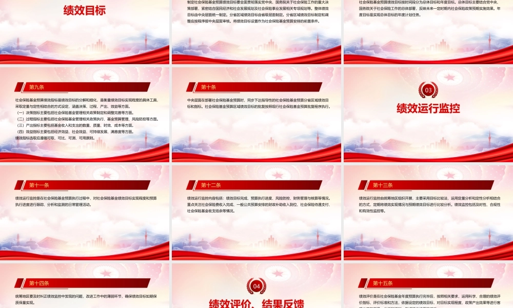 2022《社会保险基金预算绩效管理办法》PPT课件（带内容）.pptx