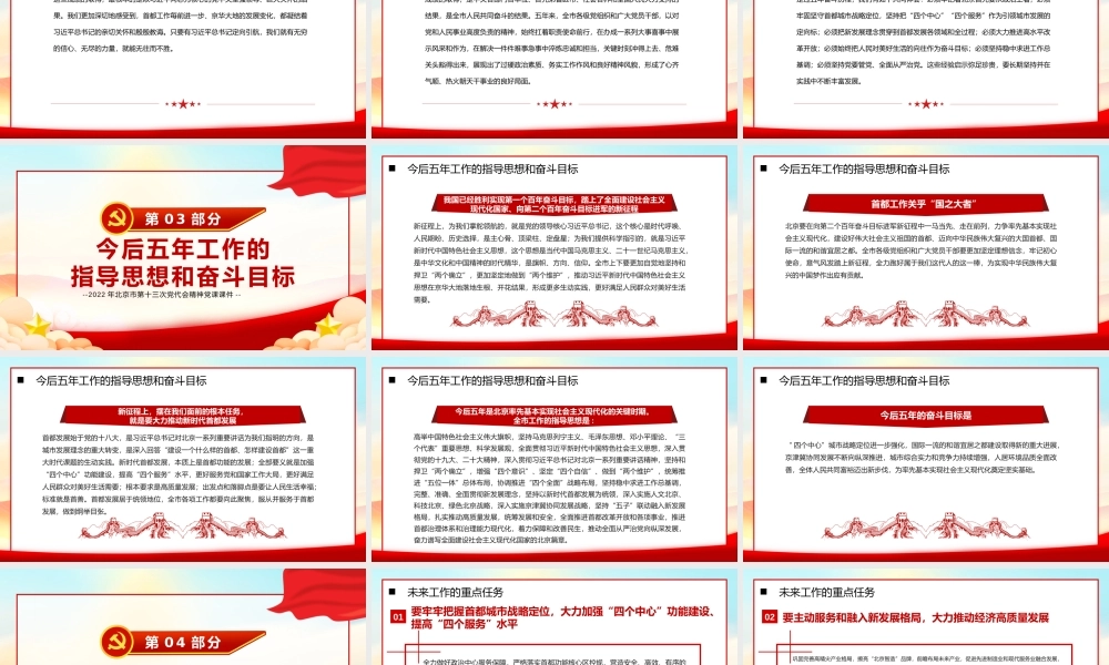 2022年北京第十三次党代会精神学习PPT党课课件（带内容）.pptx