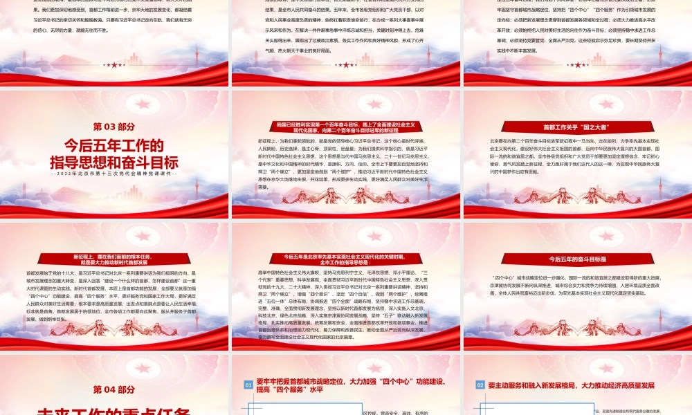 学习2022年北京第十三次党代会精神PPT党课课件（带内容）.ppt