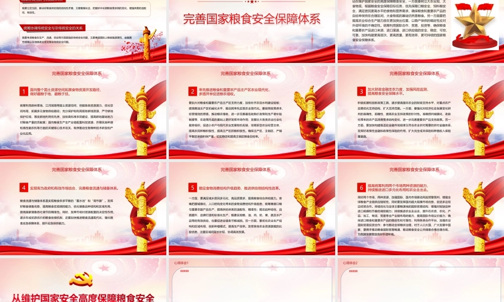 从维护国家安全高度保障粮食安全PPT粮食安全是国家安全的重要基础PPT课件（带内容）.ppt