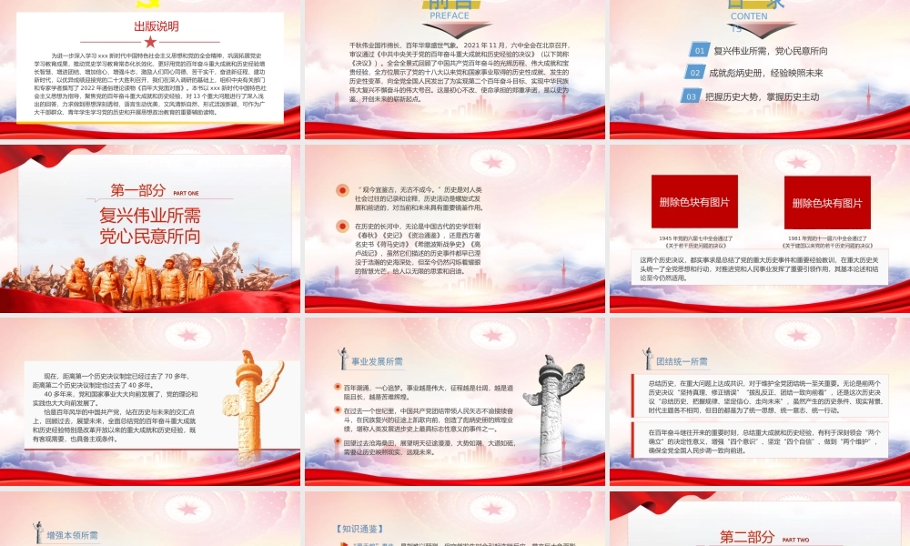 百年大党面对面第一章PPT为什么建党百年之际我们当做出第三个历史决议PPT课件（带内容）.ppt